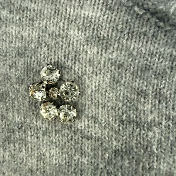 Woman’s Free Assembly Embellished Heather gray sweater size 0/2 - Picture 4 of 7